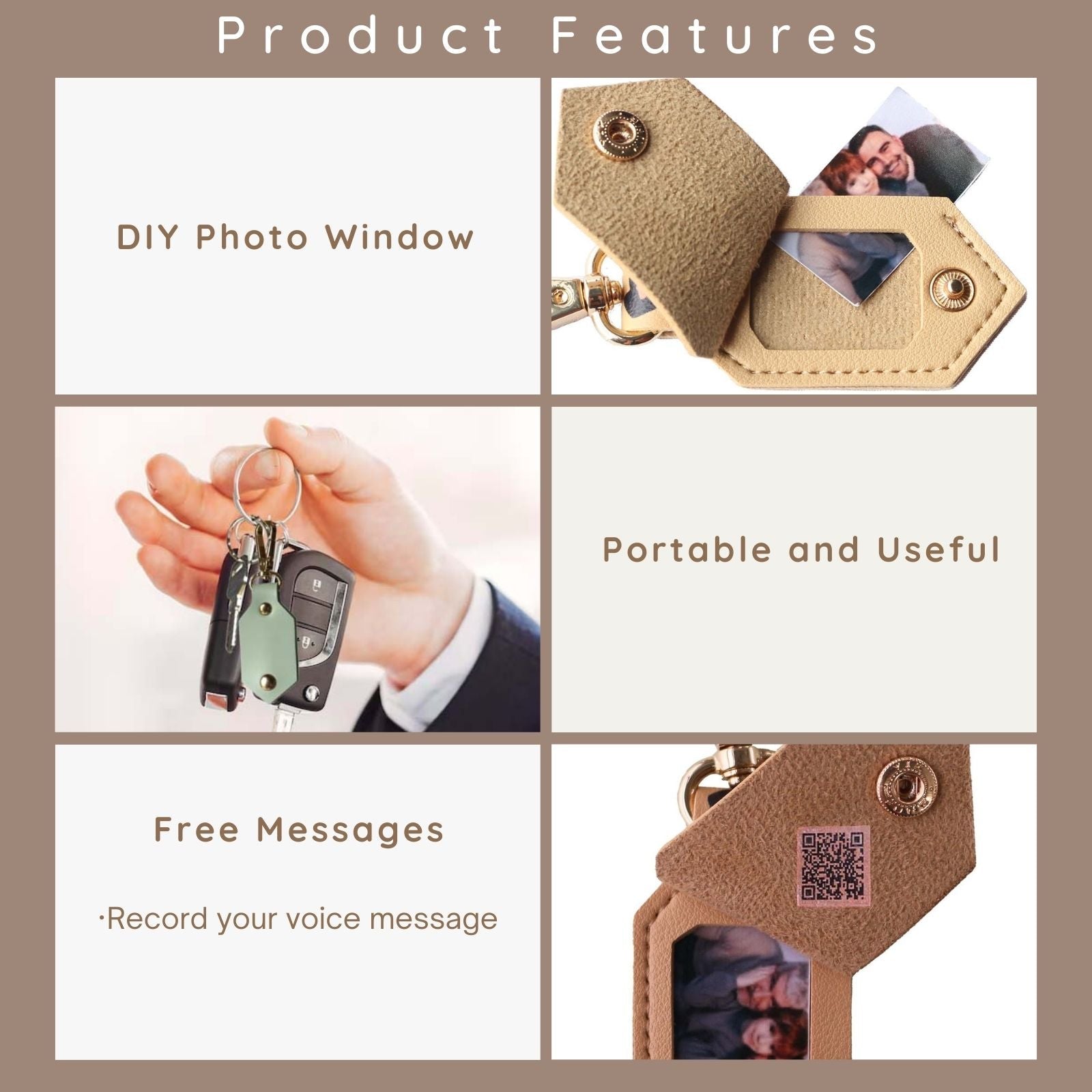 DIY Picture Key Chains,Custom Keychain With Picture, Llaveros(Black) Personalizados Customized Keychain Gifts For Women Boyfriend Husband Mens - uniqicon