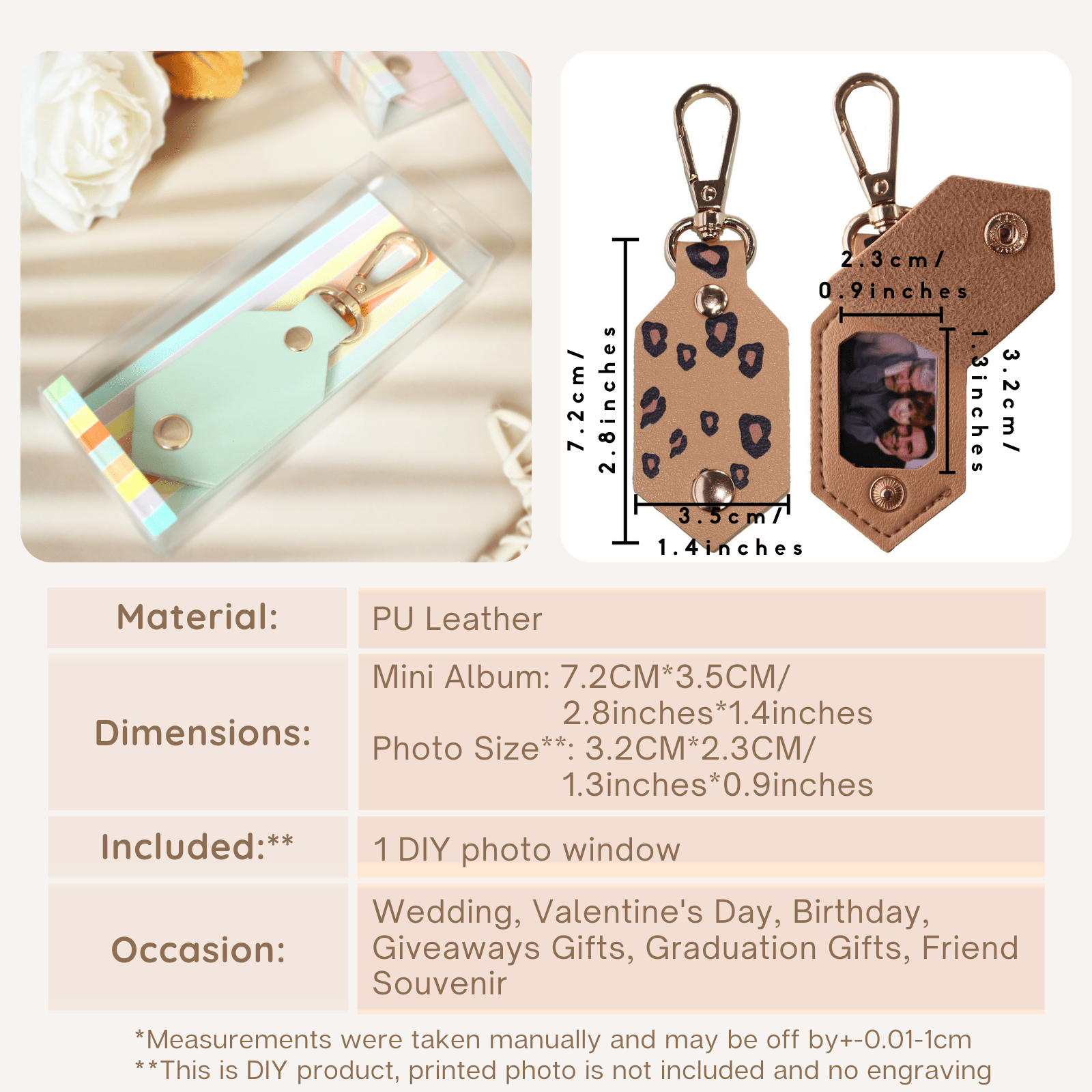 DIY Picture Key Chains,Custom Keychain With Picture, Llaveros(Rose red)Personalizados Customized Keychain Gifts For Women Boyfriend Husband Mens - uniqicon