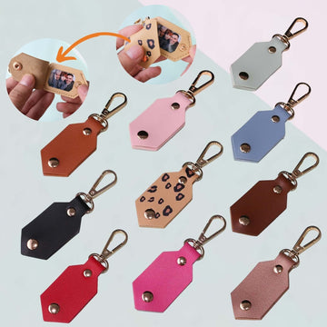 DIY Picture Key Chains,Custom Keychain With Picture, Llaveros(Leopard color) Personalizados Customized Keychain Gifts For Women Boyfriend Husband Mens