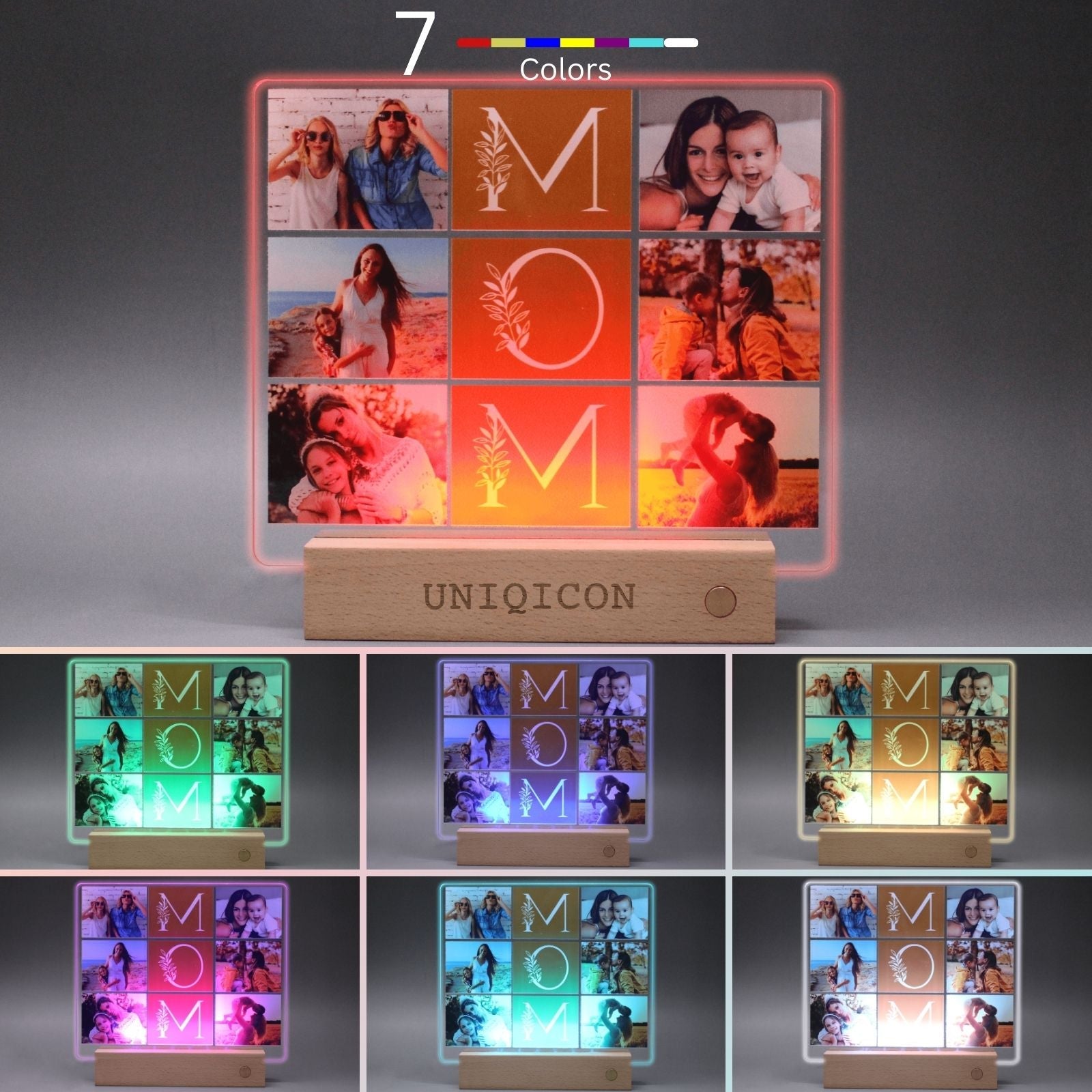 Uniqicon Mothers Day Gifts Mother in Law Gifts for Mom Thankgiving Gifts Custom Acrylic Photo Frame Plaque Desk Decorative Sign Present for Home Room Office - uniqicon