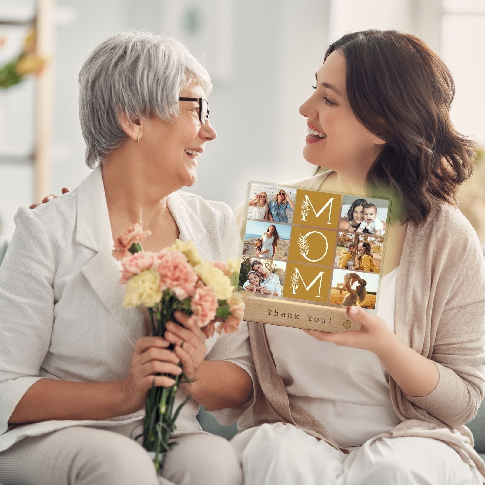 Uniqicon Mothers Day Gifts Mother in Law Gifts for Mom Thankgiving Gifts Custom Acrylic Photo Frame Plaque Desk Decorative Sign Present for Home Room Office - uniqicon