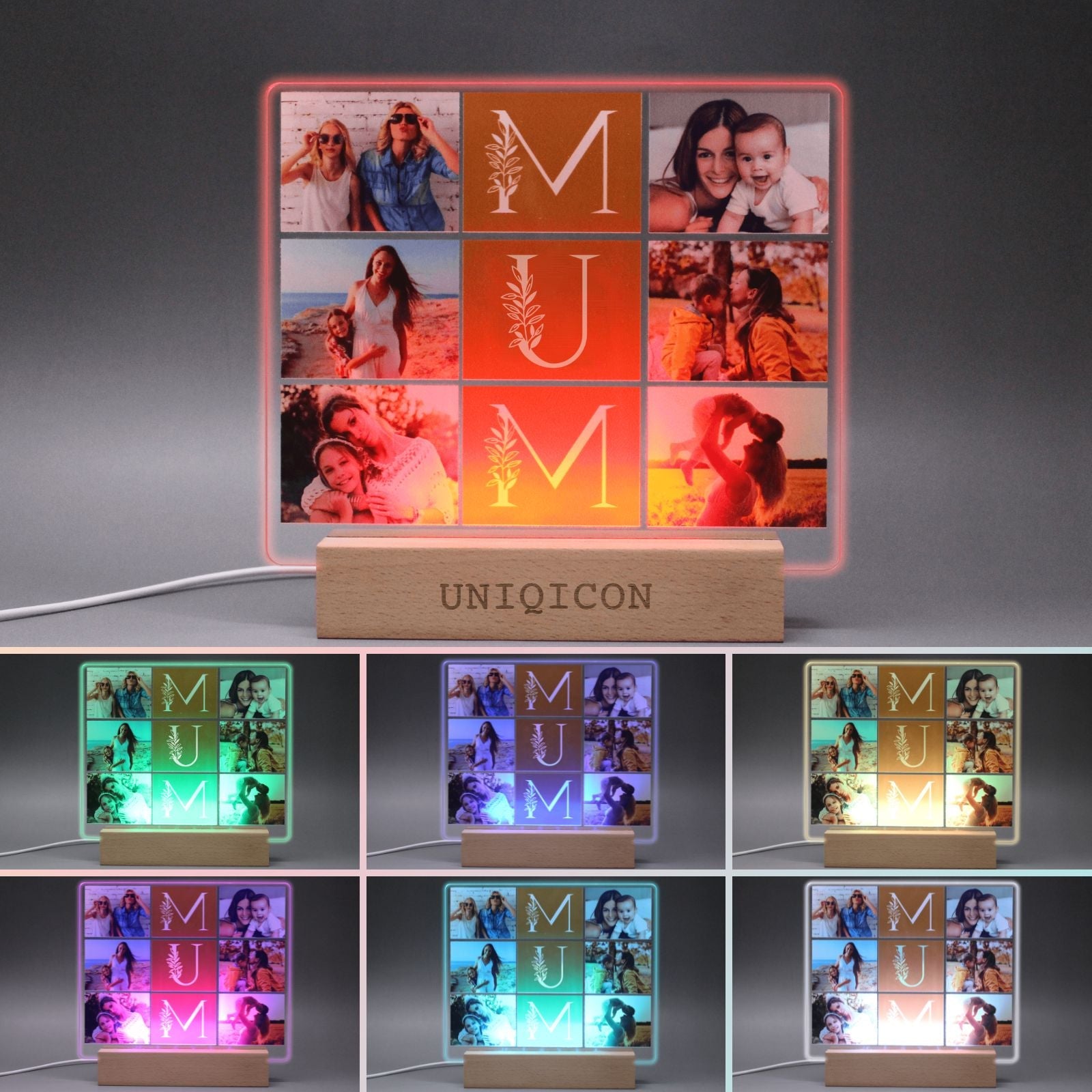 Uniqicon Mothers Day Gifts Mother in Law Gifts for Mom Thankgiving Gifts Custom Acrylic Photo Frame Plaque Desk Decorative Sign Present for Home Room Office - uniqicon