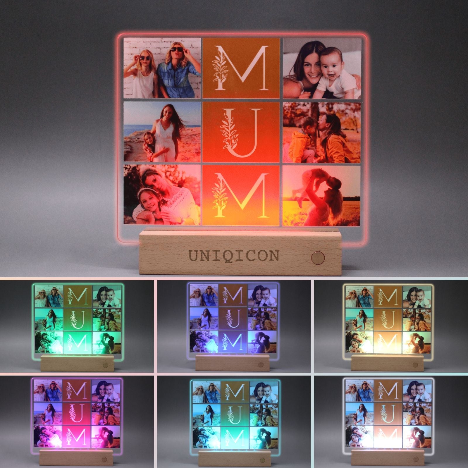 Uniqicon Mothers Day Gifts Mother in Law Gifts for Mom Thankgiving Gifts Custom Acrylic Photo Frame Plaque Desk Decorative Sign Present for Home Room Office - uniqicon