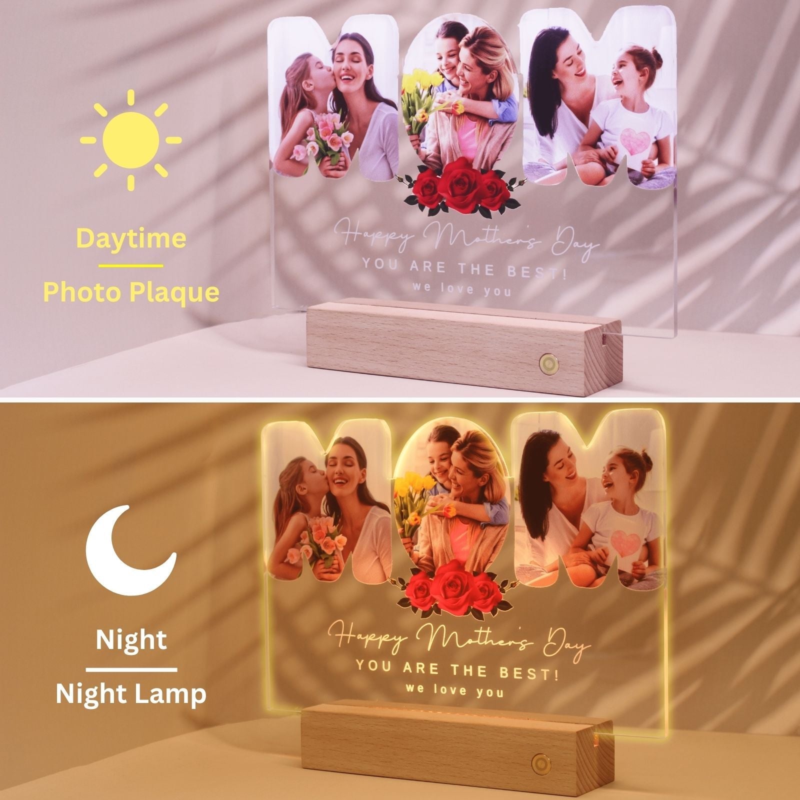 Uniqicon Mothers Day Gifts Mother in Law Gifts for Mom Thankgiving Gifts Custom Acrylic Photo Frame Plaque Desk Decorative Sign Present for Home Room Office - uniqicon