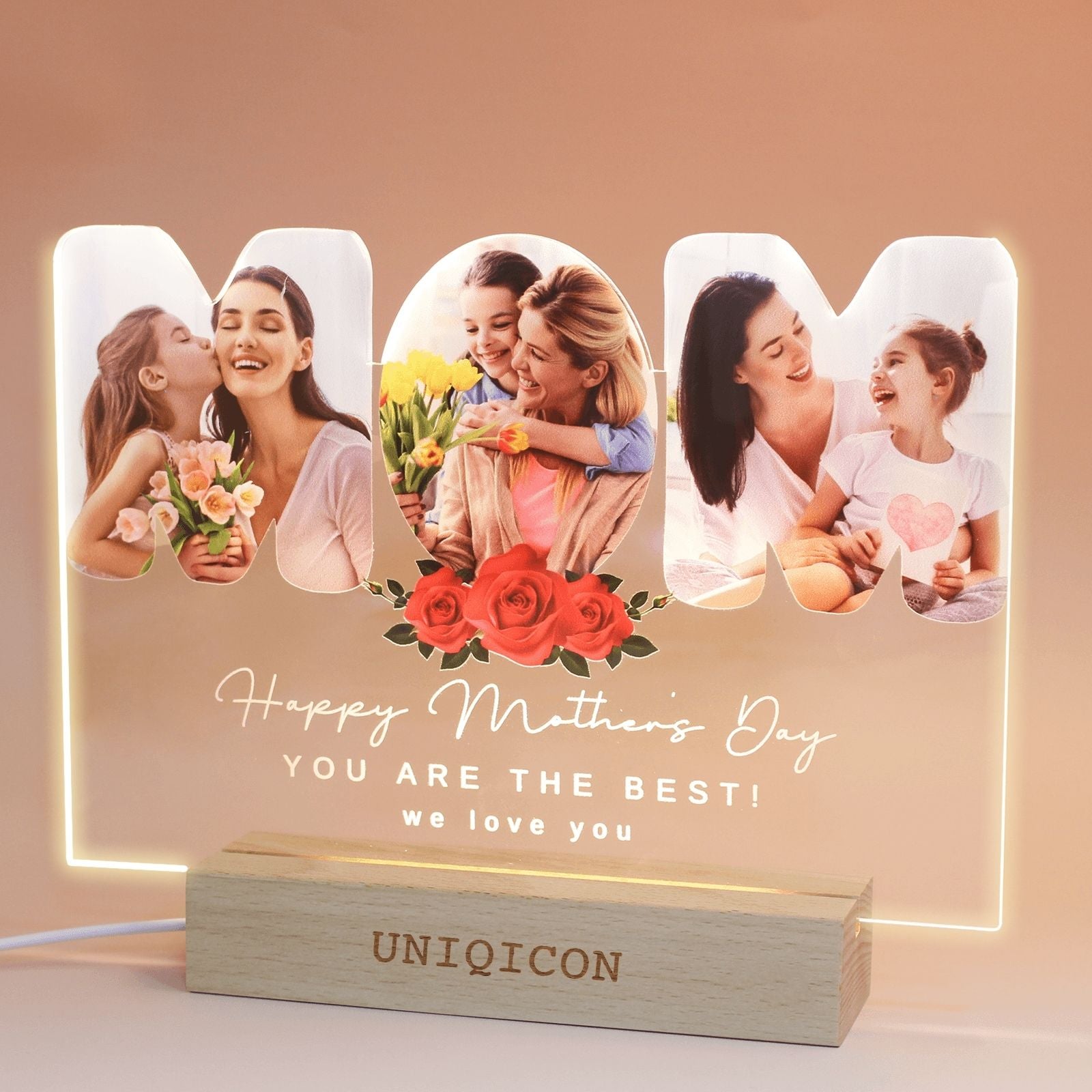Uniqicon Mothers Day Gifts Mother in Law Gifts for Mom Thankgiving Gifts Custom Acrylic Photo Frame Plaque Desk Decorative Sign Present for Home Room Office - uniqicon