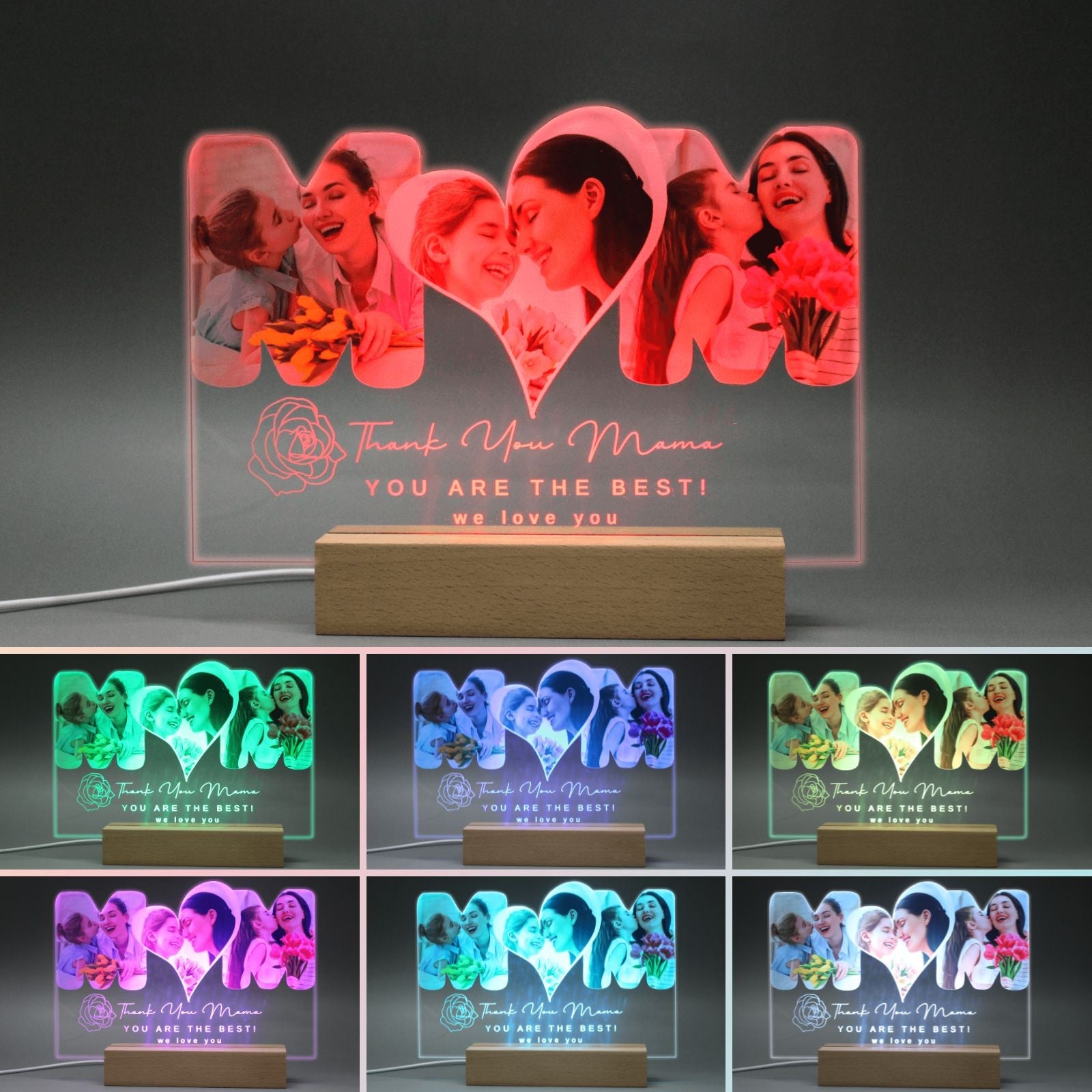 Uniqicon Mothers Day Gifts Mother in Law Gifts for Mom Thankgiving Gifts Custom Acrylic Photo Frame Plaque Desk Decorative Sign Present for Home Room Office - uniqicon