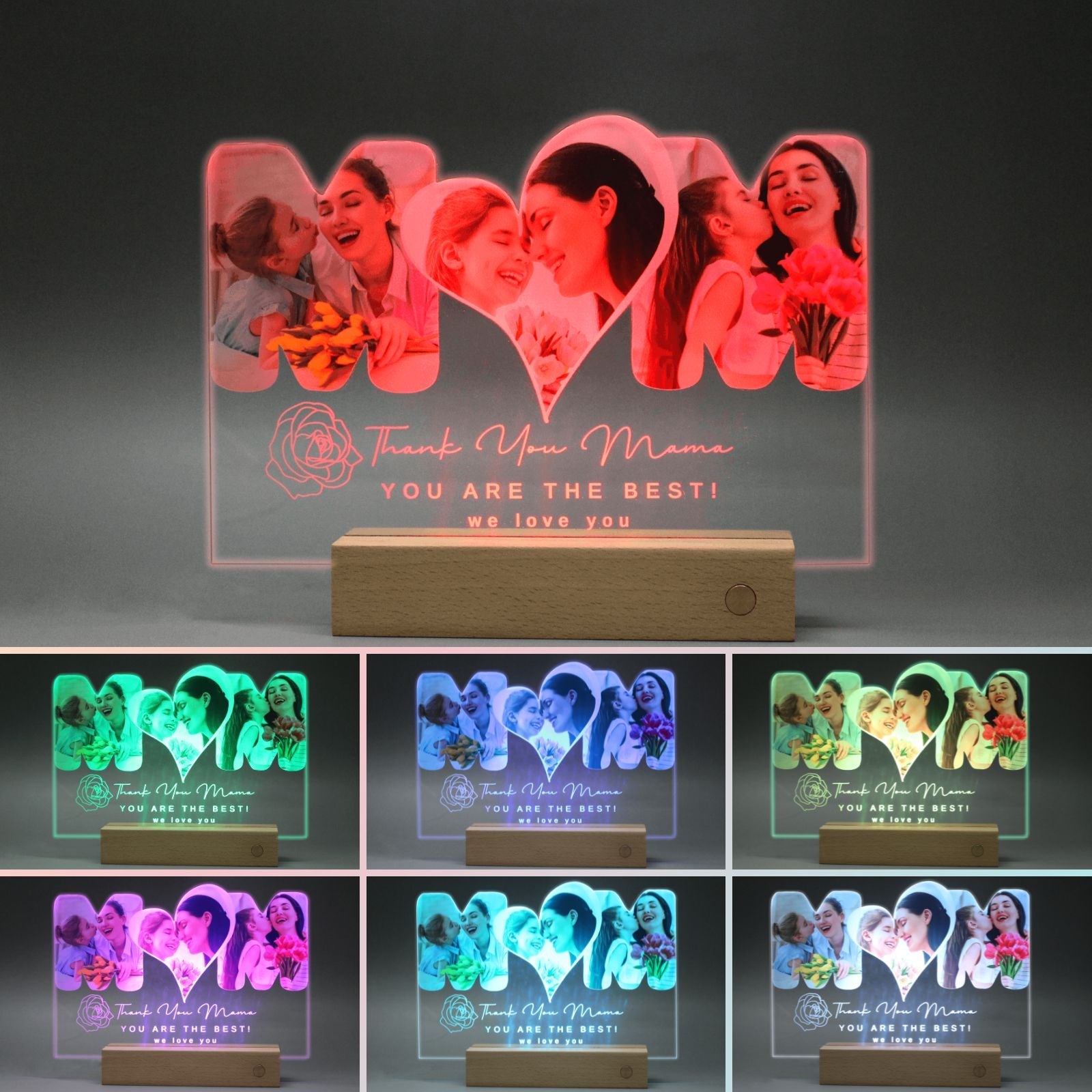 Uniqicon Mothers Day Gifts Mother in Law Gifts for Mom Thankgiving Gifts Custom Acrylic Photo Frame Plaque Desk Decorative Sign Present for Home Room Office - uniqicon