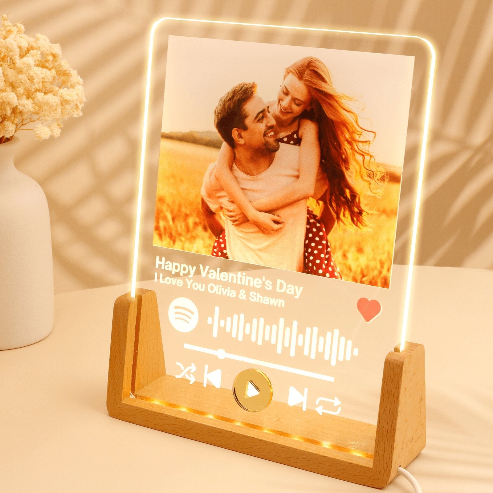 uniqicon Spotify Plaque QR Code music Acrylic picture frames Birthday Personalized Gifts for boyfriend women him sister - uniqicon